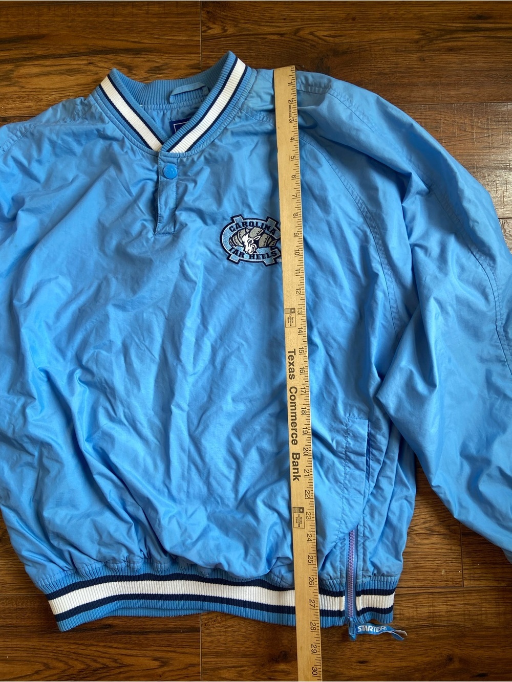 Vintage North Carolina Tarheels Pullover Mens XL Starter Lined Windbreaker - Picture 7 of 9